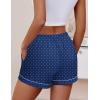 Ekouaer Womens Pajama Shorts Casual Summer Sleep Shorts Cute Printed Lounge Pj Bottoms with Drawstring & Pockets(Blue Dots)
