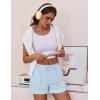 Ekouaer Womens Pajama Shorts Casual Summer Sleep Shorts Cute Printed Lounge Pj Bottoms with Drawstring & Pockets(Blue Star)