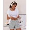 Ekouaer Womens Pajama Shorts Casual Summer Sleep Shorts Cute Printed Lounge Pj Bottoms with Drawstring & Pockets(Light Grey)
