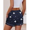 Ekouaer Womens Pajama Shorts Casual Summer Sleep Shorts Cute Printed Lounge Pj Bottoms with Drawstring & Pockets(Sky Butterfly)