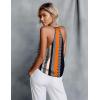 Ekouaer Women’s Silk Satin Camisole Tank Tops V Neck Sleeveless Spaghetti Straps Blouse Casual Racerback Shirt(Stripe Print)