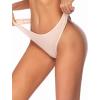 Ekouaer Womens Thongs Invisible Panties No Show Seamless Low Waist Breathable G-String Cotton Thongs 6 Pack(Multicolored 12 – 6 Pack)