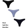 Ekouaer Womens Thongs Invisible Panties No Show Seamless Low Waist Breathable G-String Cotton Thongs 6 Pack(Multicolored 2 – 6 Pack)
