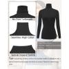 Ekouaer Women’s Turtleneck Long Sleeve Shirts Slim Fit Thermal Underwear Tops Lightweight Pullover Tees(Black)
