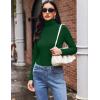 Ekouaer Women’s Turtleneck Long Sleeve Shirts Slim Fit Thermal Underwear Tops Lightweight Pullover Tees(Light Green)