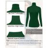 Ekouaer Women’s Turtleneck Long Sleeve Shirts Slim Fit Thermal Underwear Tops Lightweight Pullover Tees(Light Green)
