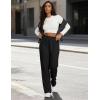 Ekouaer Womens Wide Leg Pants for Women Elastic Waist Womens Casual Palazzo Pants Soft Comfy Pajama Pants with Pockets(Black)