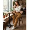 Ekouaer Womens Wide Leg Pants for Women Elastic Waist Womens Casual Palazzo Pants Soft Comfy Pajama Pants with Pockets(Brown and Teddy)