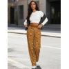 Ekouaer Womens Wide Leg Pants for Women Elastic Waist Womens Casual Palazzo Pants Soft Comfy Pajama Pants with Pockets(Brown and Teddy)