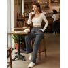 Ekouaer Womens Wide Leg Pants for Women Elastic Waist Womens Casual Palazzo Pants Soft Comfy Pajama Pants with Pockets(Grey)