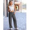 Ekouaer Womens Wide Leg Pants for Women Elastic Waist Womens Casual Palazzo Pants Soft Comfy Pajama Pants with Pockets(Grey)