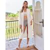 Ekouaer Zipper Robes for Women Long Knit Bathrobes Lightweight Full Length Housecoat with Pockets Nightgown S-3XL(White)