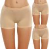 Ekouaer Boyshort Panties Women’s Soft Underwear Briefs Invisible Hipster 3 Pack Seamless Boxer Brief Panties S-XXL(A-nude(3 Pack))