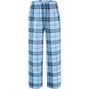 Ekouaer Girls Soft Pajamas Pants Cute Print Pattern PJ Bottoms Comfortable Lounge Long Pants with 2 Pockets(Light Blue Plaid)
