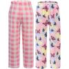 Ekouaer Girls Soft Pajamas Pants Cute Print Pattern PJ Bottoms Comfortable Lounge Long Pants with 2 Pockets(Pattern 1)