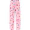 Ekouaer Girls Soft Pajamas Pants Cute Print Pattern PJ Bottoms Comfortable Lounge Long Pants with 2 Pockets(Pink Donuts)