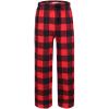 Ekouaer Girls Soft Pajamas Pants Cute Print Pattern PJ Bottoms Comfortable Lounge Long Pants with 2 Pockets(Red Plaid)
