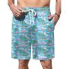 Ekouaer Men’s Pajama Shorts Soft Sleepwear Bottoms Elastic Waistband Loungewear Breathable Men Shorts with Pockets(Flamingos)