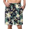 Ekouaer Men’s Pajama Shorts Soft Sleepwear Bottoms Elastic Waistband Loungewear Breathable Men Shorts with Pockets(Tropical Flowers)