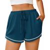 Ekouaer Pajama Shorts for Women 2026 Soft Sleep Shorts Casual Lounge Pants Comfy Pj Pants with Pockets(Teal)