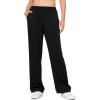 Ekouaer Soft Pajama Pants for Women, Elastic Waist Casual Lounge Yoga Pj Bottoms with Pockets(Black)