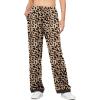 Ekouaer Soft Pajama Pants for Women, Elastic Waist Casual Lounge Yoga Pj Bottoms with Pockets(Black Leopard)