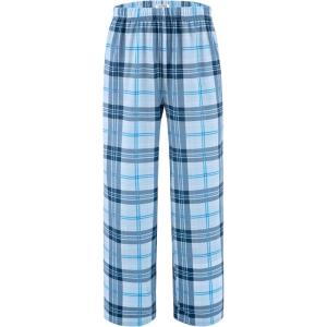 Ekouaer Girls Soft Pajamas Pants Cute Print Pattern PJ Bottoms Comfortable Lounge Long Pants with 2 Pockets(Light Blue Plaid)