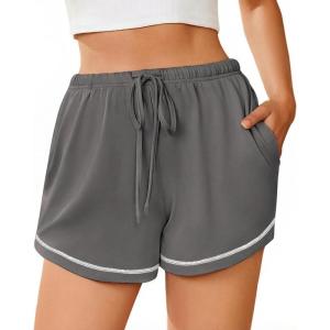 Ekouaer Pajama Shorts for Women 2026 Soft Sleep Shorts Casual Lounge Pants Comfy Pj Pants with Pockets(Dark Grey)