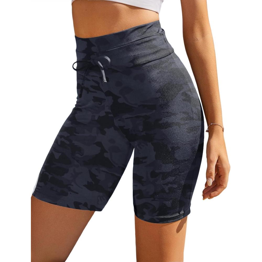imageEkouaer Womens Board Shorts High Waist Swim Shorts Beach Surf Swimwear Shorts S4XLCamouflage