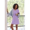Ekouaer 2 Pack Nightgowns for Women Sleepshirt Short Sleeve Night Shirts Soft Sleep Dress Classic NightDress S-XXL(Black+purple)