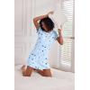 Ekouaer 2 Pack Nightgowns for Women Sleepshirt Short Sleeve Night Shirts Soft Sleep Dress Classic NightDress S-XXL(Cup+blue Star)