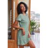 Ekouaer 2 Pack Nightgowns for Women Sleepshirt Short Sleeve Night Shirts Soft Sleep Dress Classic NightDress S-XXL(Green Floral+green)