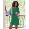 Ekouaer 2 Pack Nightgowns for Women Sleepshirt Short Sleeve Night Shirts Soft Sleep Dress Classic NightDress S-XXL(Green+red)