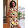 Ekouaer 2 Pack Nightgowns for Women Sleepshirt Short Sleeve Night Shirts Soft Sleep Dress Classic NightDress S-XXL(Mandala+camel)