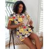 Ekouaer 2 Pack Nightgowns for Women Sleepshirt Short Sleeve Night Shirts Soft Sleep Dress Classic NightDress S-XXL(Mandala+camel)