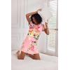 Ekouaer 2 Pack Nightgowns for Women Sleepshirt Short Sleeve Night Shirts Soft Sleep Dress Classic NightDress S-XXL(Pink Flower+blue Flower)