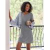Ekouaer 2 Pack Nightgowns for Women Sleepshirt Short Sleeve Night Shirts Soft Sleep Dress Classic NightDress S-XXL(Pink Heart+light Grey)