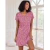 Ekouaer 2 Pack Nightgowns for Women Sleepshirt Short Sleeve Night Shirts Soft Sleep Dress Classic NightDress S-XXL(Pink Heart+light Grey)