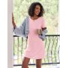 Ekouaer 2 Pack Nightgowns for Women Sleepshirt Short Sleeve Night Shirts Soft Sleep Dress Classic NightDress S-XXL(Sheep+pink)