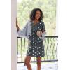 Ekouaer 2 Pack Nightgowns for Women Sleepshirt Short Sleeve Night Shirts Soft Sleep Dress Classic NightDress S-XXL(Star Gray+constellation)