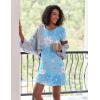 Ekouaer 2 Pack Nightgowns for Women Sleepshirt Short Sleeve Night Shirts Soft Sleep Dress Classic NightDress S-XXL(Star+flower)