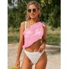 Ekouaer 2 Pieces Women Beach Sarongs Sheer Cover Ups Chiffon Bikini Wrap Skirt for Swimwear S-XXL(Black/Pink)
