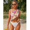 Ekouaer 2 Pieces Women Beach Sarongs Sheer Cover Ups Chiffon Bikini Wrap Skirt for Swimwear S-XXL(Black/Pink Orange Print)