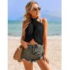 Ekouaer 2 Pieces Women Beach Sarongs Sheer Cover Ups Chiffon Bikini Wrap Skirt for Swimwear S-XXL(Black/White Leopard Print)