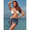 Ekouaer 2 Pieces Women Beach Sarongs Sheer Cover Ups Chiffon Bikini Wrap Skirt for Swimwear S-XXL(White/Black Gradient)