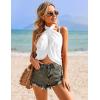 Ekouaer 2 Pieces Women Beach Sarongs Sheer Cover Ups Chiffon Bikini Wrap Skirt for Swimwear S-XXL(White/Coconut Tree)