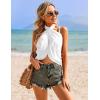 Ekouaer 2 Pieces Women Beach Sarongs Sheer Cover Ups Chiffon Bikini Wrap Skirt for Swimwear S-XXL(White/Grey)