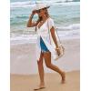 Ekouaer Bathing Suit Cover Up Chiffon Swim Suit Coverup Tie Front Sheer Beach Kimono Coverups Swimwear Cardigans(A02-white)
