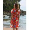 Ekouaer Bathing Suit Cover Up Chiffon Swim Suit Coverup Tie Front Sheer Beach Kimono Coverups Swimwear Cardigans(Print3)