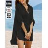 Ekouaer Beach Cover Ups for Women Bikini Swimsuit Coverup Beach Dress Shirt(Black)